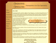 Tablet Screenshot of engravingspecialties.net